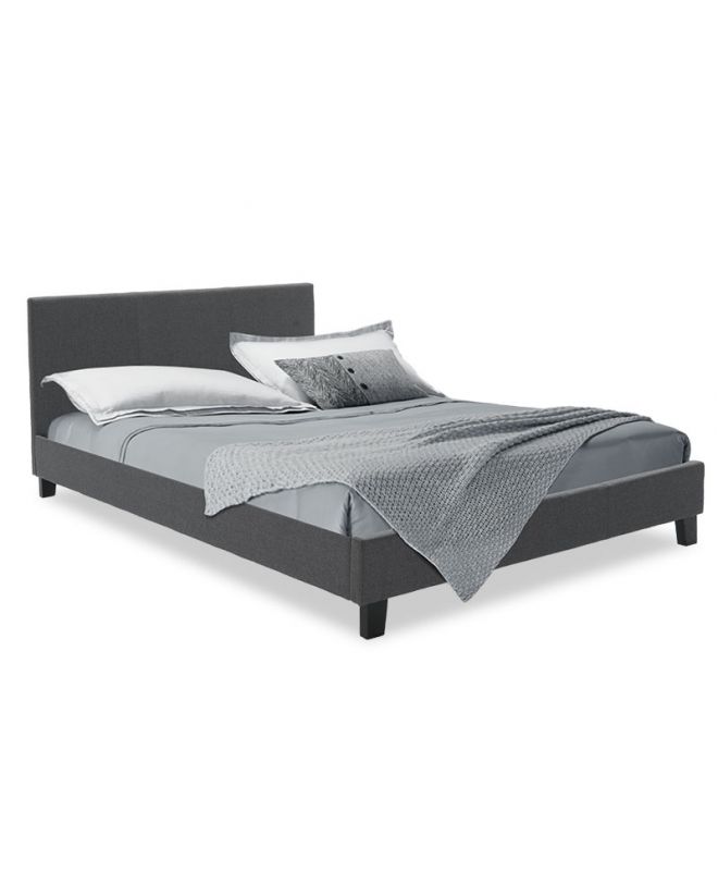Κρεβάτι Nevil  διπλό 150x200 με ύφασμα χρώμα ανθρακί