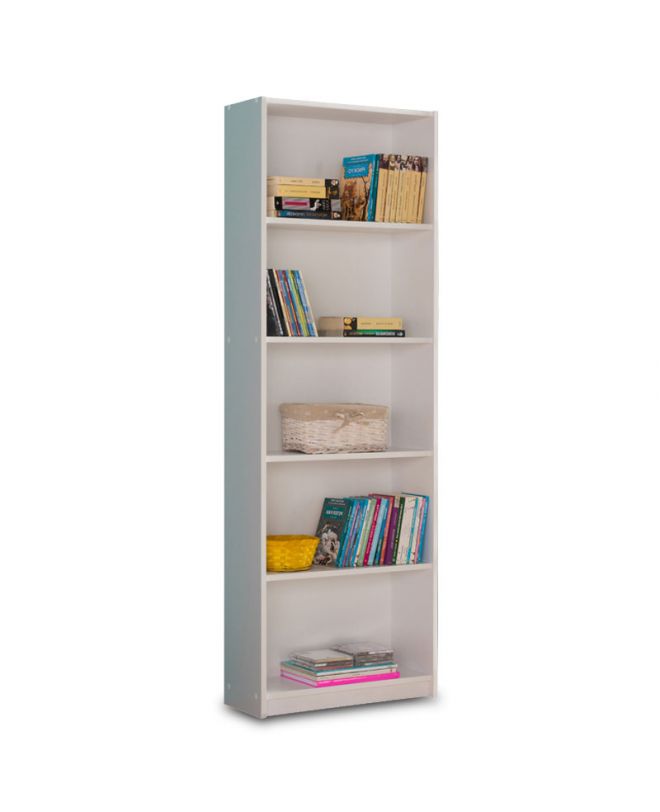 Βιβλιοθήκη Max  σε λευκό χρώμα 58x23x170εκ