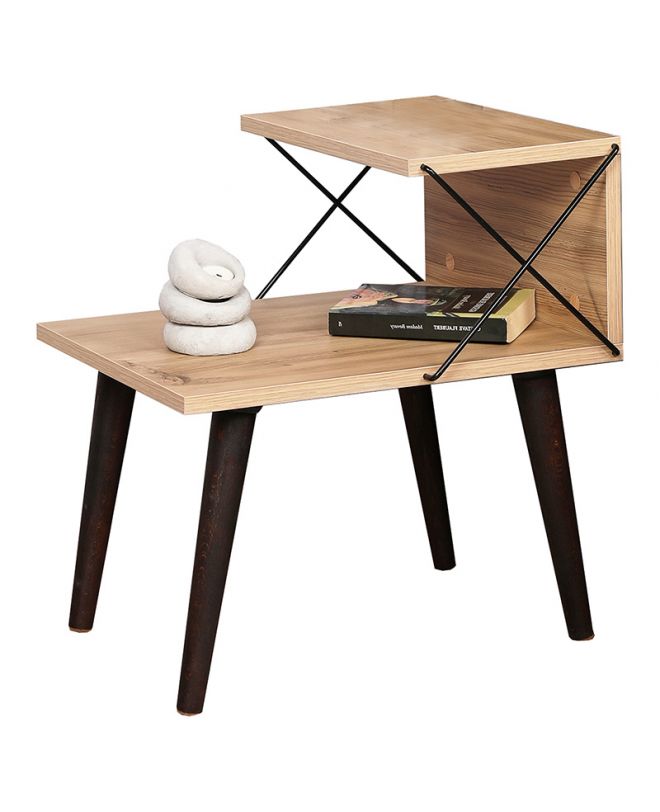 Βοηθητικό τραπέζι-κομοδίνο Gather  sonoma-καρυδί 50x40x55εκ