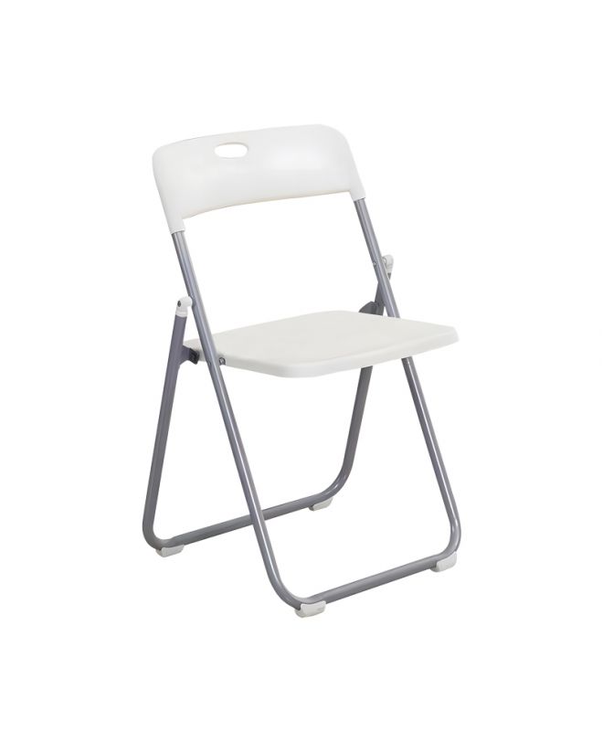 Καρέκλα πτυσσόμενη Daxton  PP λευκό-ασημί 49x46.5x73.5εκ