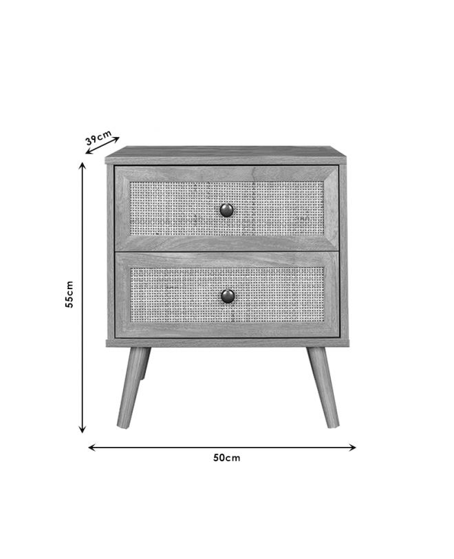 Κομοδίνο Oslo  sonoma 50x39x55εκ