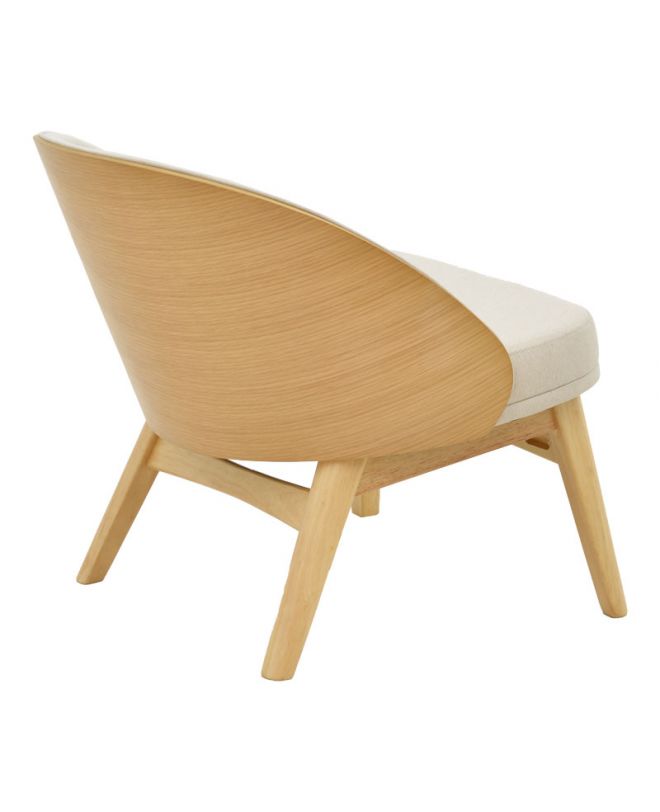 Καρέκλα Sarian  μπεζ ύφασμα-rubberwood φυσικό πόδι 69,5x71x70.5εκ