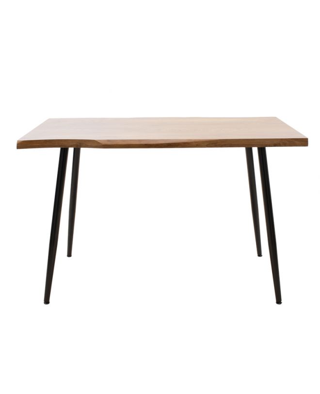 Τραπέζι Neve  MDF καρυδί-πόδι μεταλλικό μαύρο 120x80x75εκ