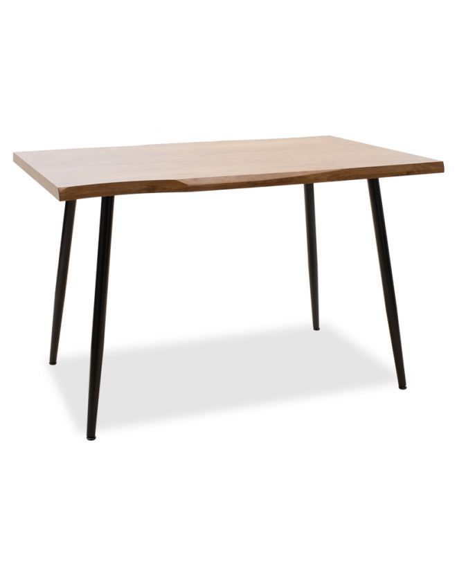Τραπέζι Neve  MDF καρυδί-πόδι μεταλλικό μαύρο 120x80x75εκ
