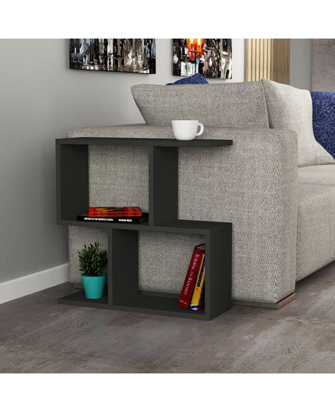 Βοηθητικό τραπέζι Homemania  χρώμα ανθρακί 60x20x60εκ