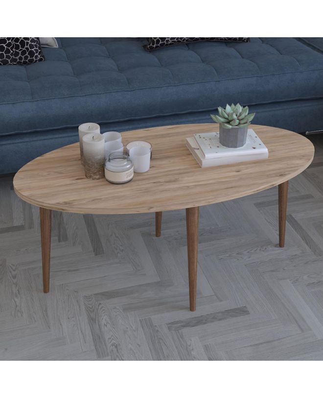 Τραπέζι σαλονιού Barton  sonoma-καφέ 90x45x40εκ