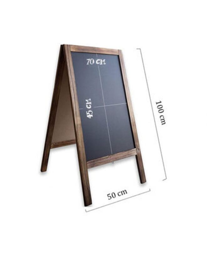 Stand μενού Felex  καρυδί-μαύρο 50x25x100εκ