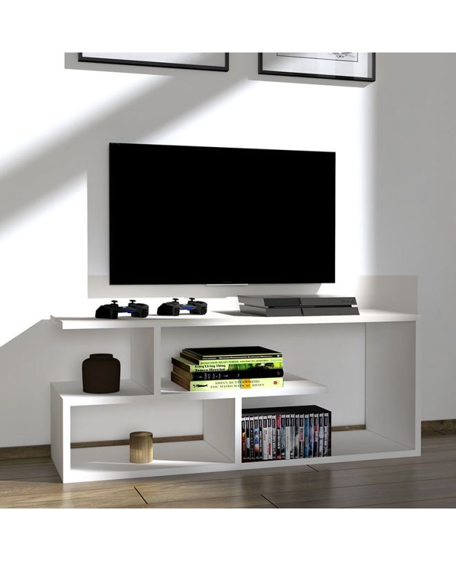 Έπιπλο τηλεόρασης Waldo  λευκό μελαμίνης 100x29,5x40εκ