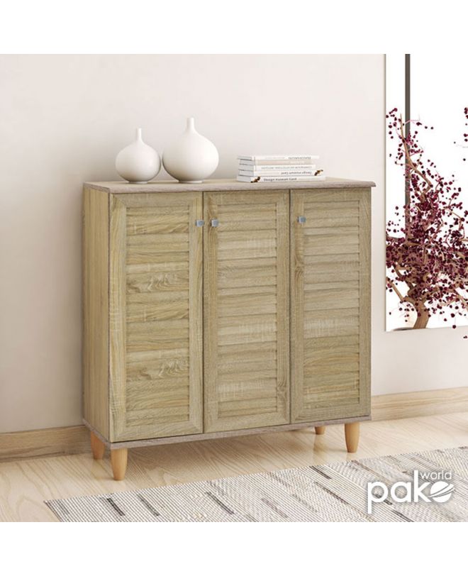 Παπουτσοθήκη-ντουλάπι SANTO  16  ζεύγων χρώμα sonoma 89,5x34,5x91,5εκ