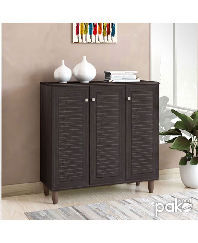 Παπουτσοθήκη-ντουλάπι SANTO  16 ζεύγων χρώμα wenge 89,5x34,5x91,5εκ
