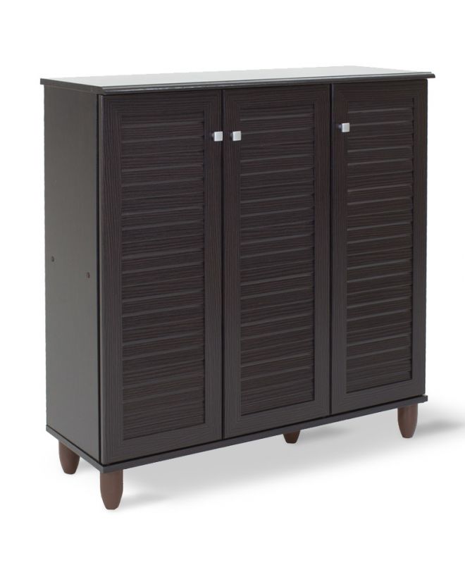 Παπουτσοθήκη-ντουλάπι SANTO  16 ζεύγων χρώμα wenge 89,5x34,5x91,5εκ