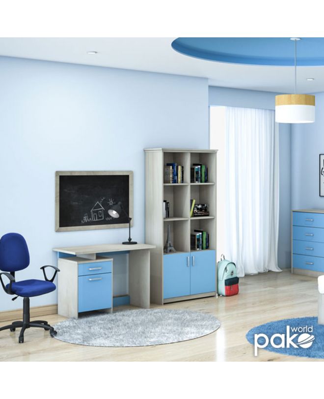 Γραφείο εργασίας Looney  χρώμα castillo-μπλε 100x55x75εκ