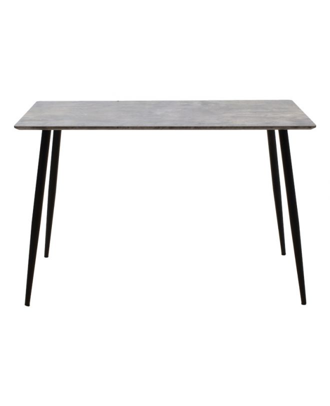 Τραπέζι Cuba  MDF γκρι cement-μαύρο 120x80x76εκ