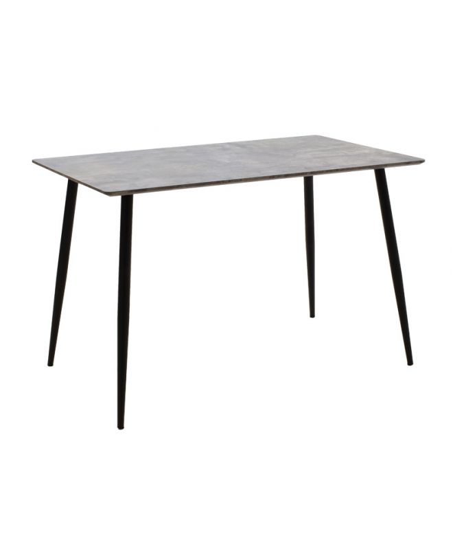 Τραπέζι Cuba  MDF γκρι cement-μαύρο 120x80x76εκ