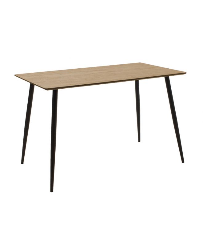 Τραπέζι Cuba  MDF sonoma-μαύρο 120x80x76εκ