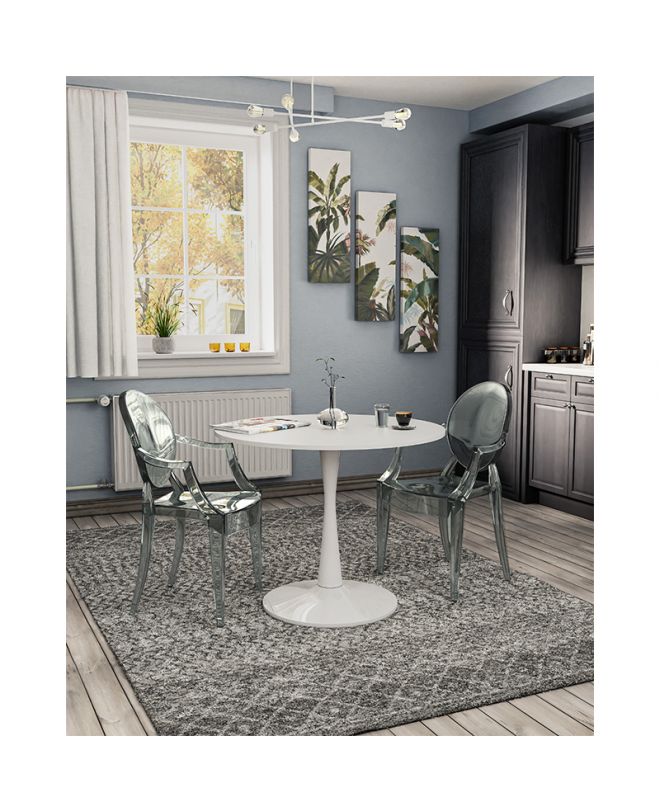 Τραπέζι Balou  MDF λευκό Φ100x75εκ