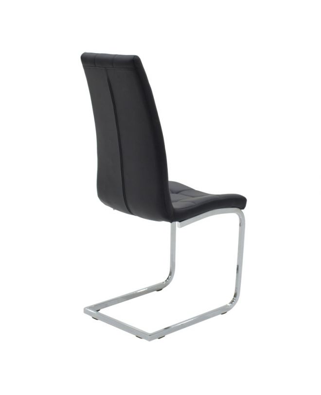 Καρέκλα Darrell  pu μαύρο-βάση χρωμίου 42x49x106εκ
