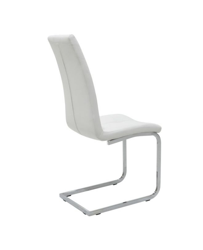 Καρέκλα Darrell  pu λευκό-βάση χρωμίου 42x49x106εκ