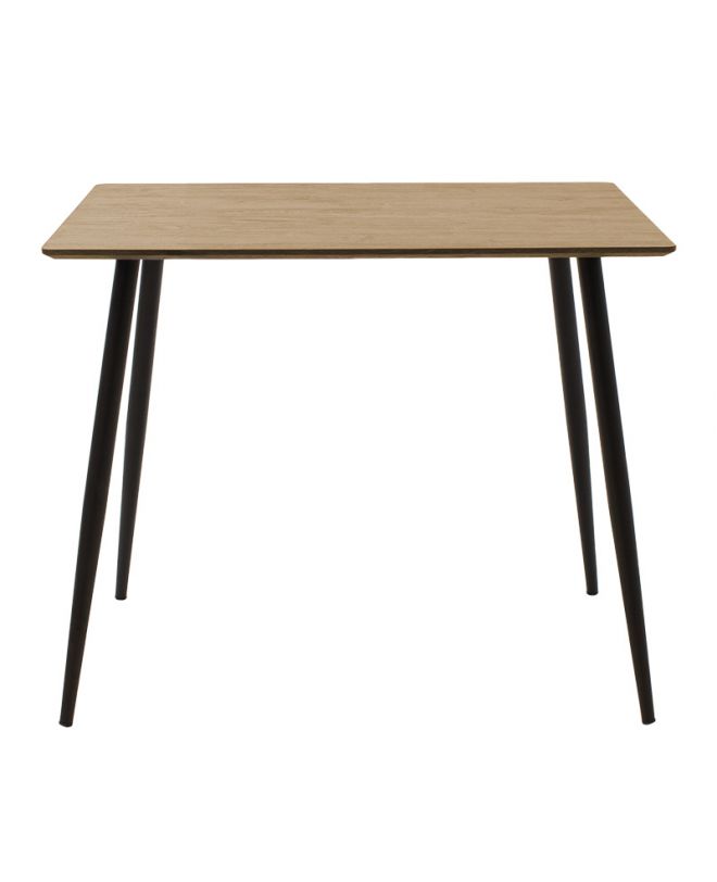 Τραπέζι Cuba  MDF sonoma-μαύρο 70x70x75εκ