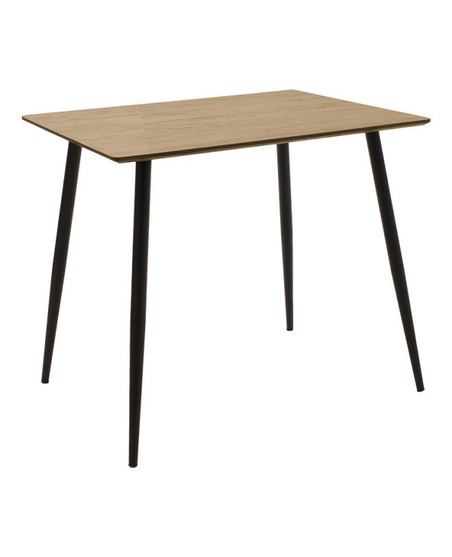 Τραπέζι Cuba  MDF sonoma-μαύρο 70x70x75εκ