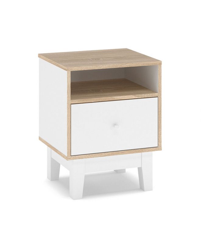 Κομοδίνο Awell  sonoma-λευκό 45x44x58εκ