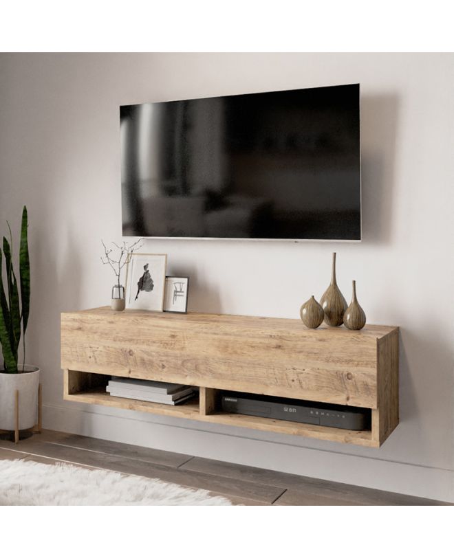 Έπιπλο τηλεόρασης επιτοίχιο Roscoe  oak 100x31,5x29,5εκ