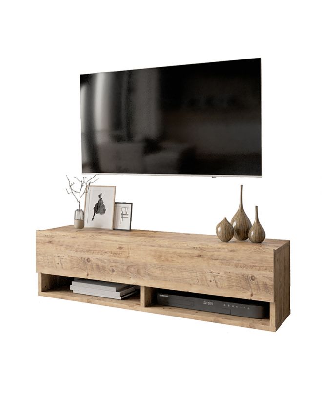 Έπιπλο τηλεόρασης επιτοίχιο Roscoe  oak 100x31,5x29,5εκ