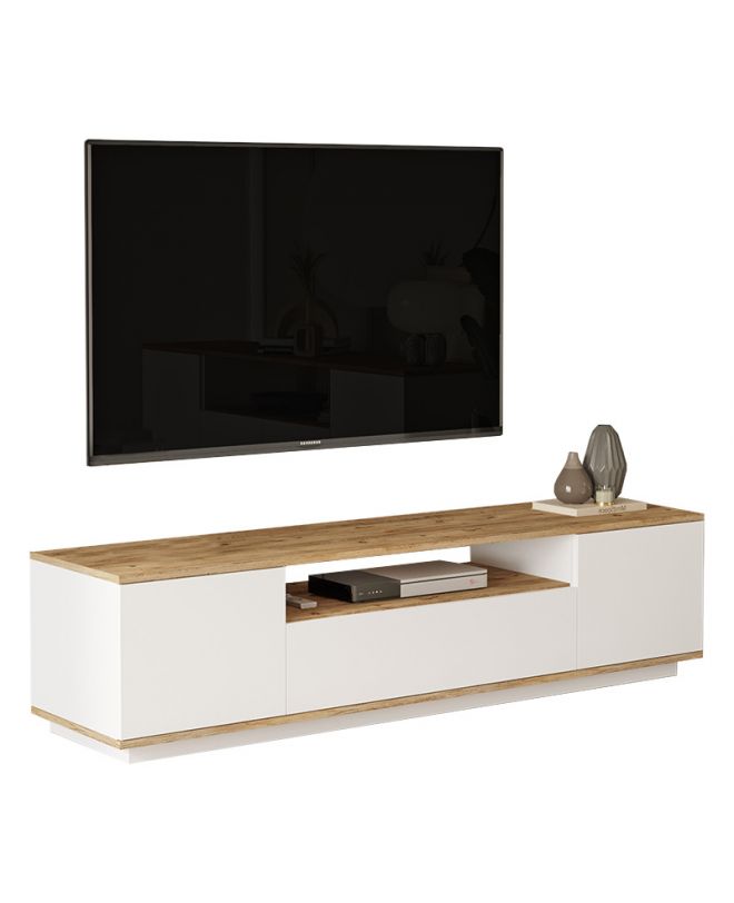 Έπιπλο τηλεόρασης Soren  sonoma-λευκό 180x.44.5x44.6εκ