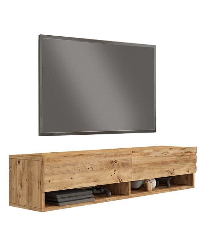 Έπιπλο τηλεόρασης επιτοίχιο Roscoe  sonoma 140x31.6x29.6εκ
