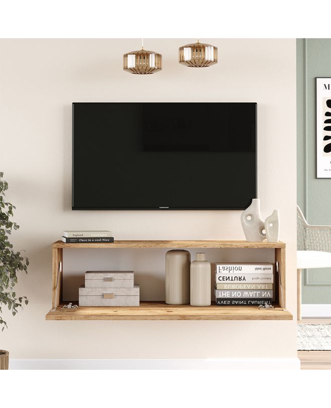 Έπιπλο τηλεόρασης επιτοίχιο Serit  sonoma 100x31.6x29.6εκ