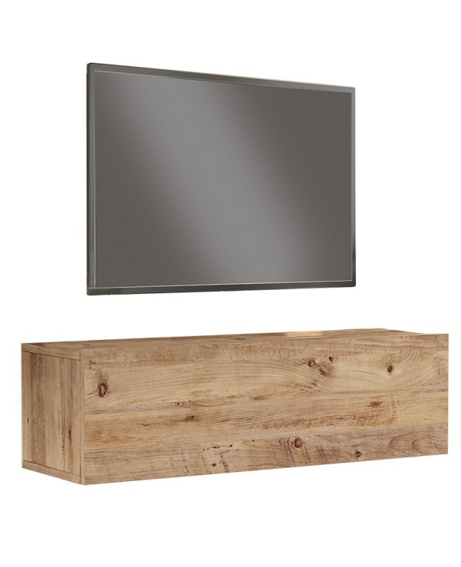 Έπιπλο τηλεόρασης επιτοίχιο Serit  sonoma 100x31.6x29.6εκ