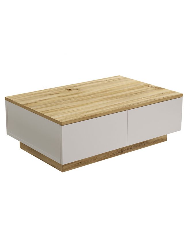 Τραπέζι σαλονιού Thunder  sonoma-λευκό 90x60x31.5εκ