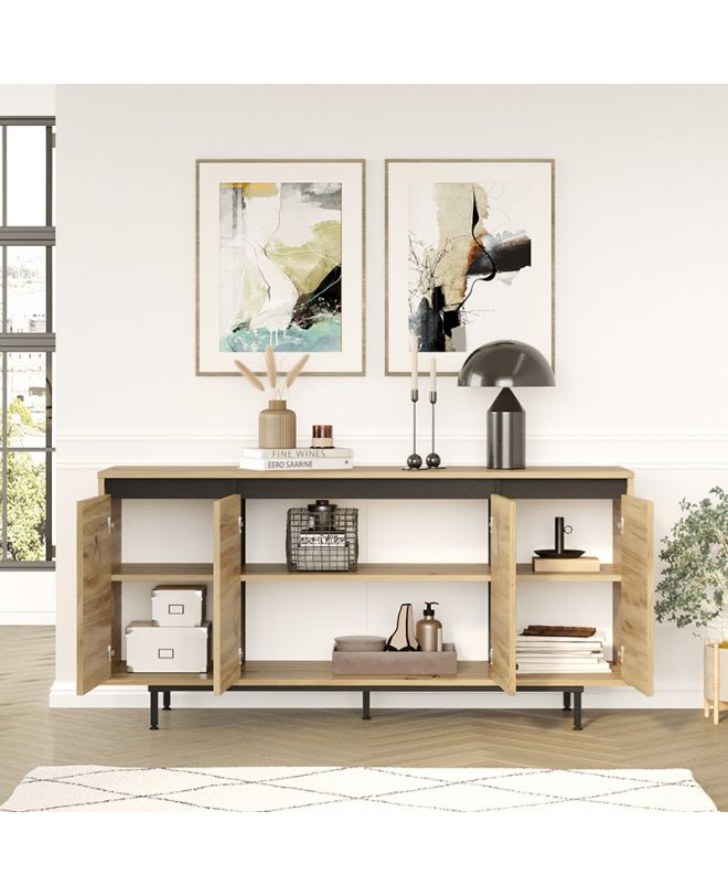 Μπουφές Jethro  sonoma-wenge 160x44.5x75.5εκ