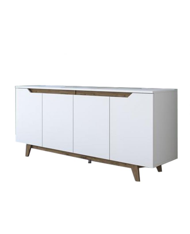 Μπουφές Rafaelo  λευκό-καρυδί 180x45x78,5εκ
