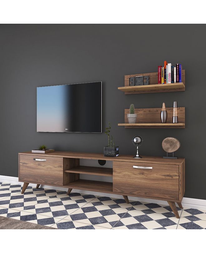 Σύνθετο σαλονιού Jasmine  καρυδί 180x35x48.5εκ