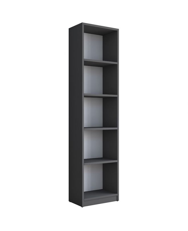 Βιβλιοθήκη Goldie  ανθρακί-λευκό 40x25x161.80εκ