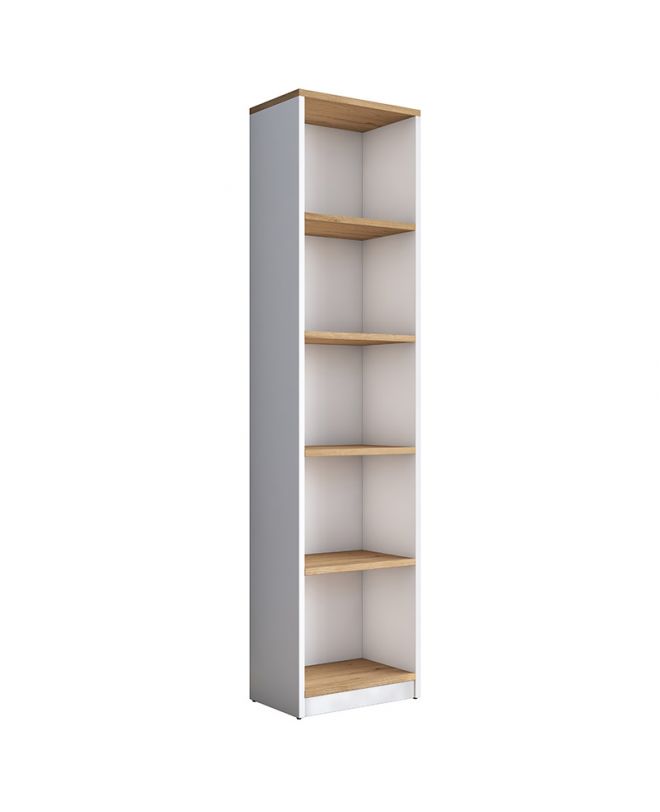 Βιβλιοθήκη Goldie  λευκό-φυσικό 40x25x161.80εκ