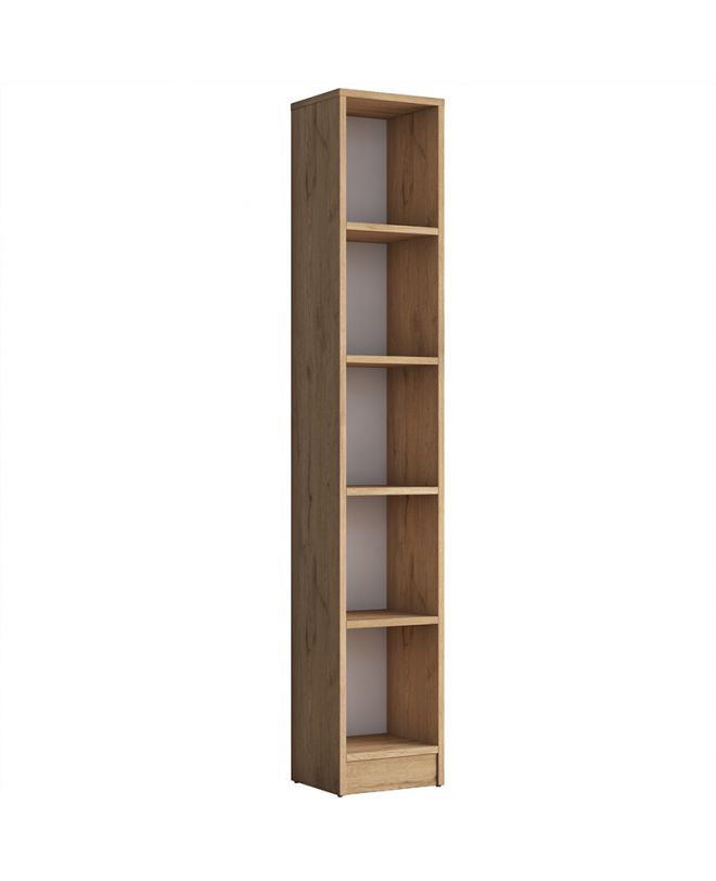 Βιβλιοθήκη Goldie  φυσικό-λευκό 30x25x170εκ