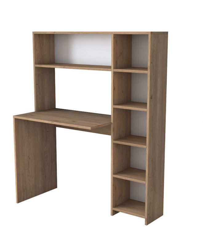 Γραφείο με βιβλιοθήκη Janson  sonoma 113x40x142εκ