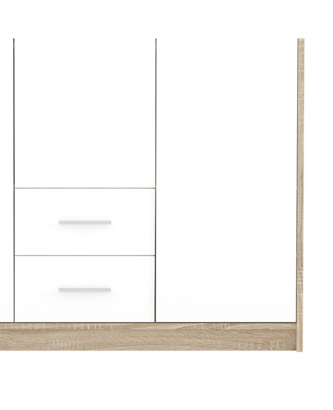 Ντουλάπα ρούχων Serenity  τρίφυλλη sonoma-λευκό 118.5x54x196.5εκ