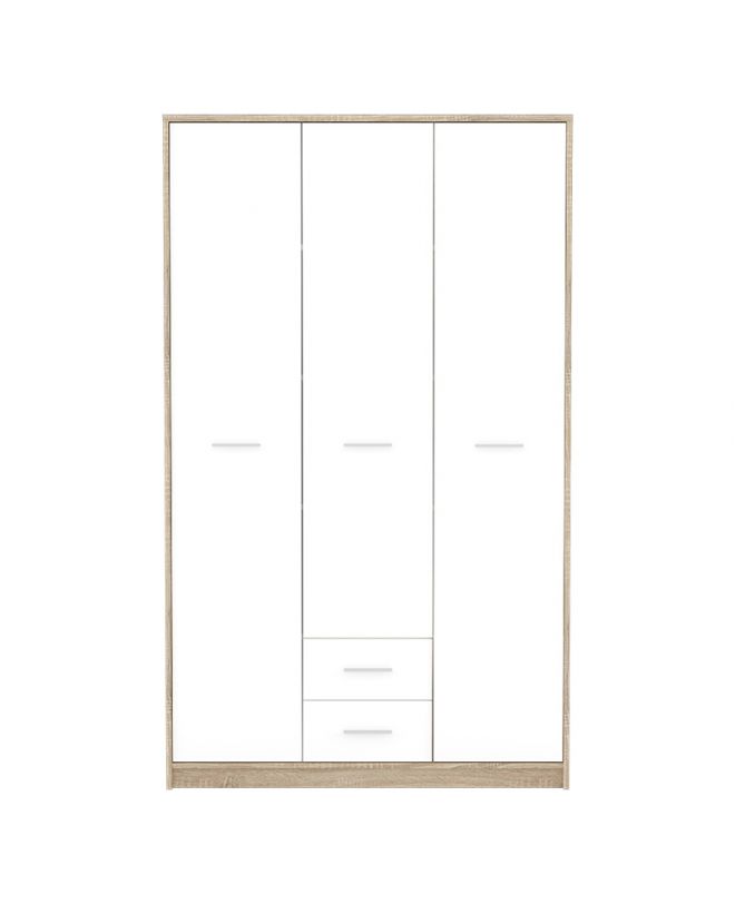 Ντουλάπα ρούχων Serenity  τρίφυλλη sonoma-λευκό 118.5x54x196.5εκ