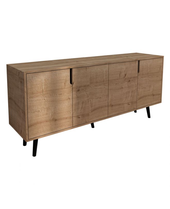 Μπουφές Sennan  μελαμίνης oak 180x45x80εκ