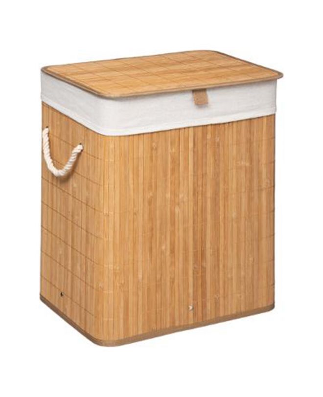 Καλάθι απλύτων Natural  χρώμα φυσικό-λευκό 40x30x50εκ