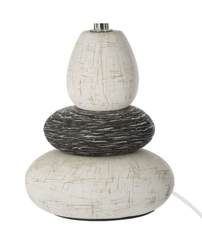 Επιτραπέζιο φωτιστικό Rockgem  Ε27 ivory-ανθρακί Φ18x33εκ