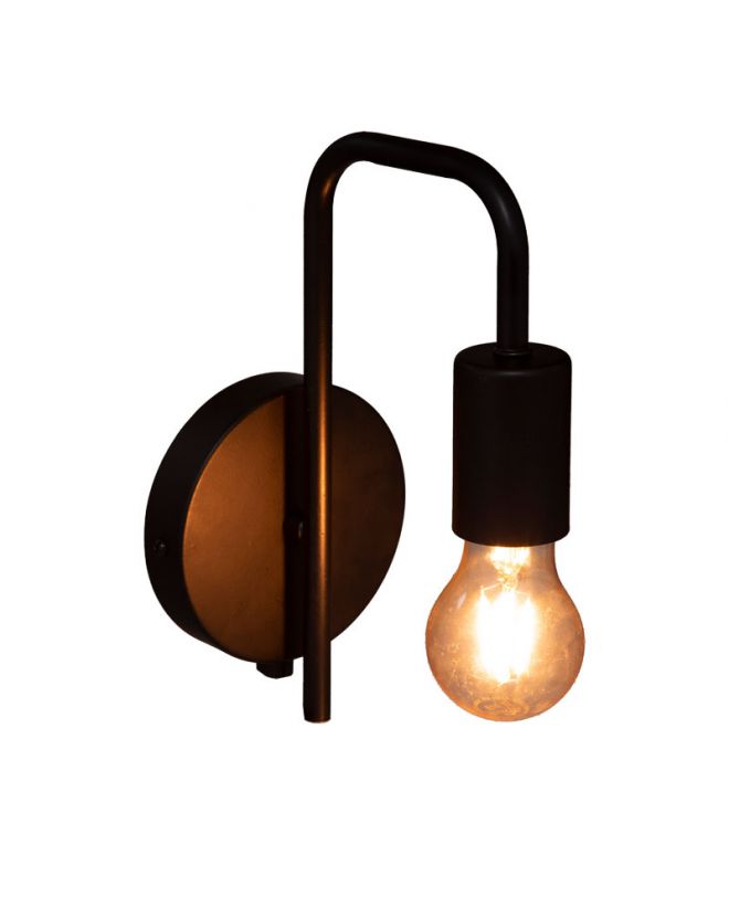 Φωτιστικό τοίχου-απλίκα Zhola  E27 40W μαύρο 17x12x25εκ