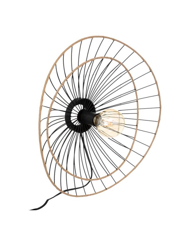 Φωτιστικό τοίχου-απλίκα Alara  E27 40W χρυσό-μαύρο Φ45x11εκ