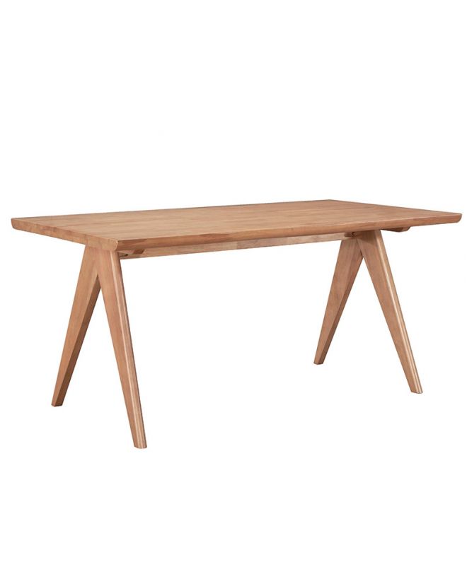 Τραπέζι Winslow  ξύλο rubberwood ανοικτό καρυδί 160x85x75εκ