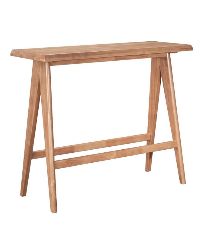 Τραπέζι Bar Winslow  ξύλο rubberwood ανοικτό καρυδί 120x45x100εκ
