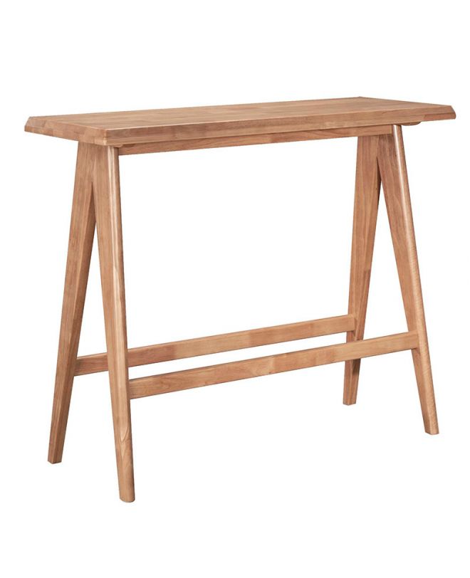 Τραπεζαρία μπαρ Winslow  σετ 5τεμ ξύλο rubberwood ανοιχτό καρυδί 120x45x100εκ