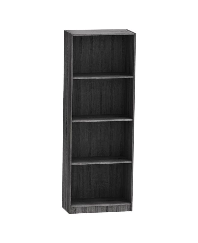 Βιβλιοθήκη Presley  grey-wenge 60x30x167εκ